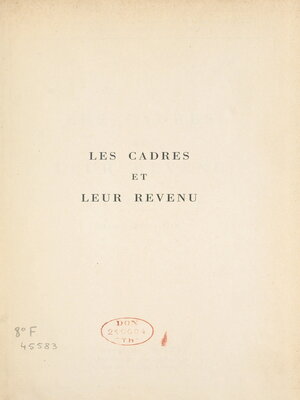cover image of Les cadres et leur revenu